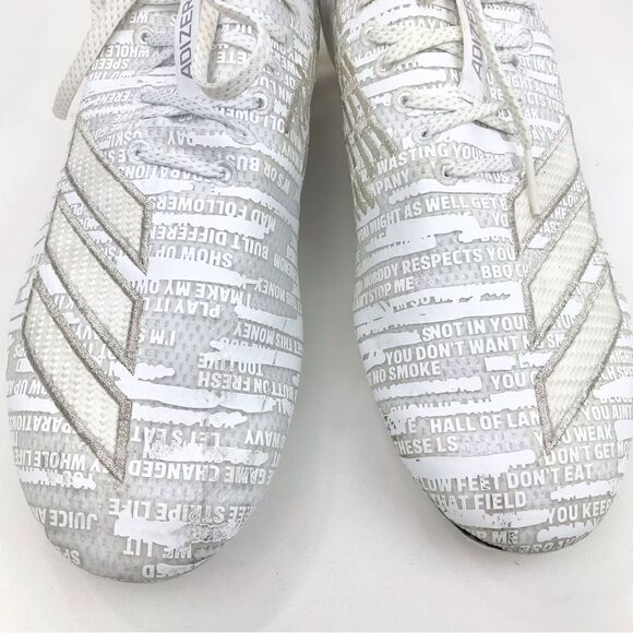 Adidas Adizero Primeknit White 8.0 Three Stripe Life Football Cleats - Picture 7 of 14